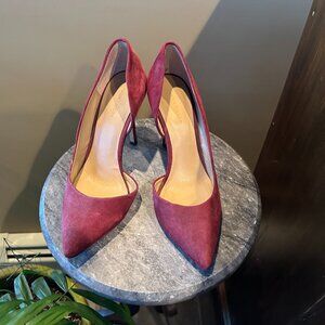 Ann Taylor Maroon D'Orsay Suede Pumps ~ Size 7